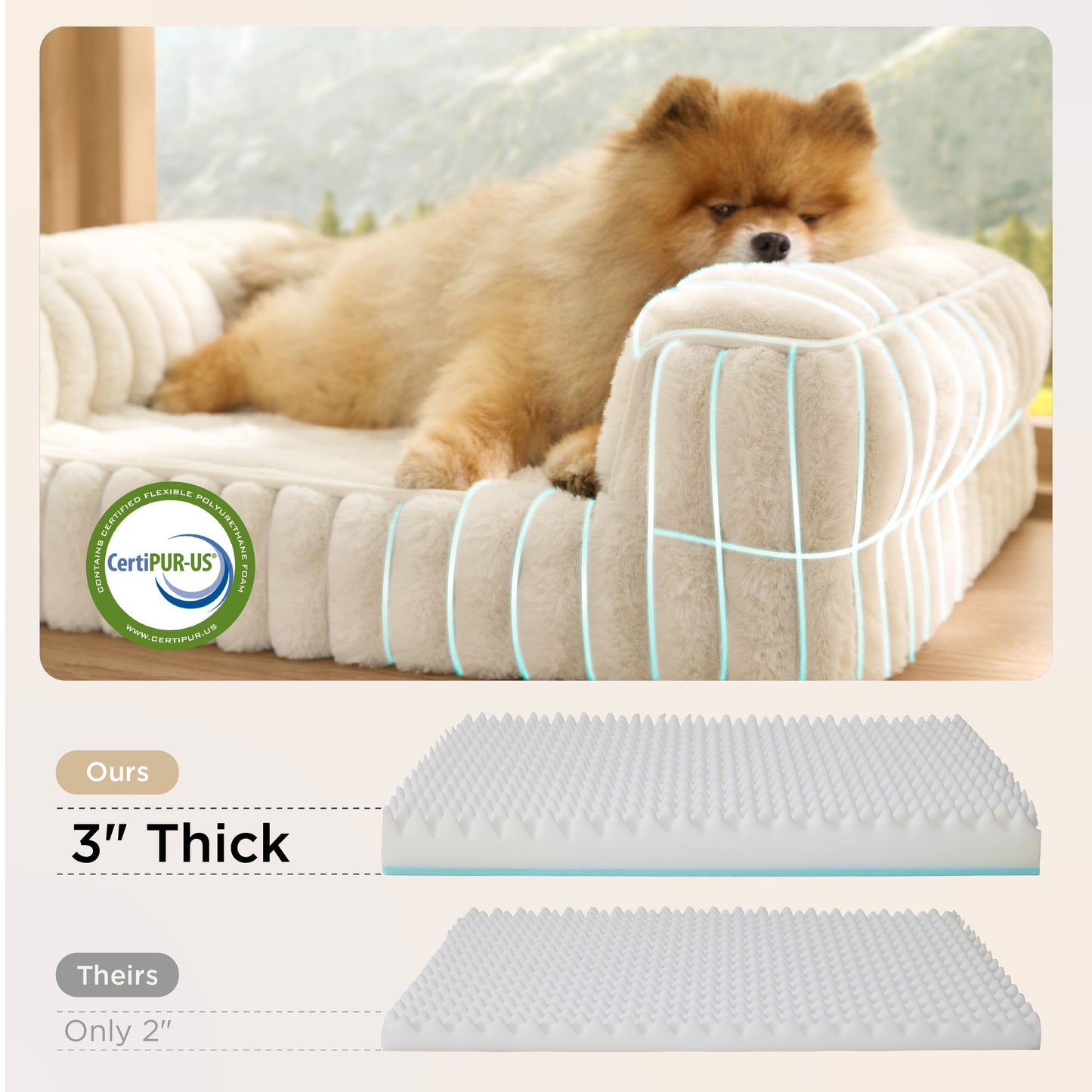 Corduroy Fleece Pet Sofa