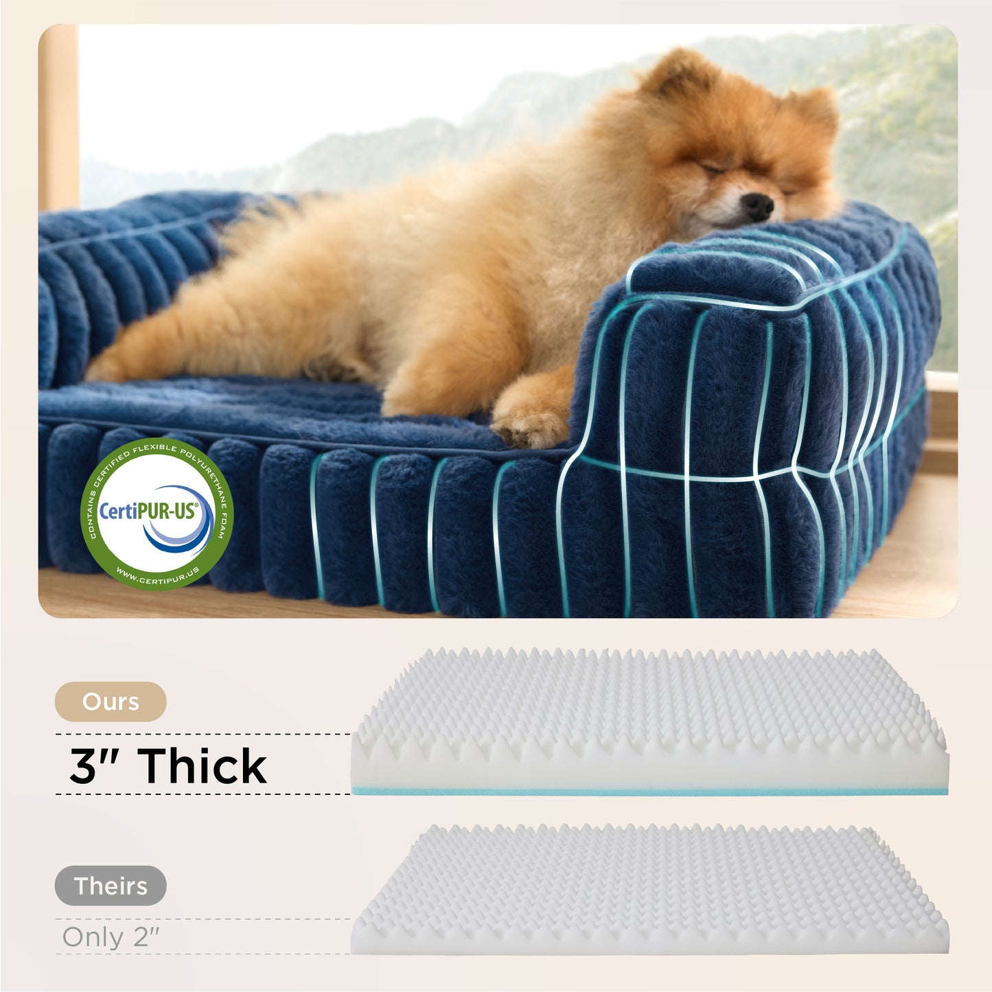 Corduroy Fleece Pet Sofa