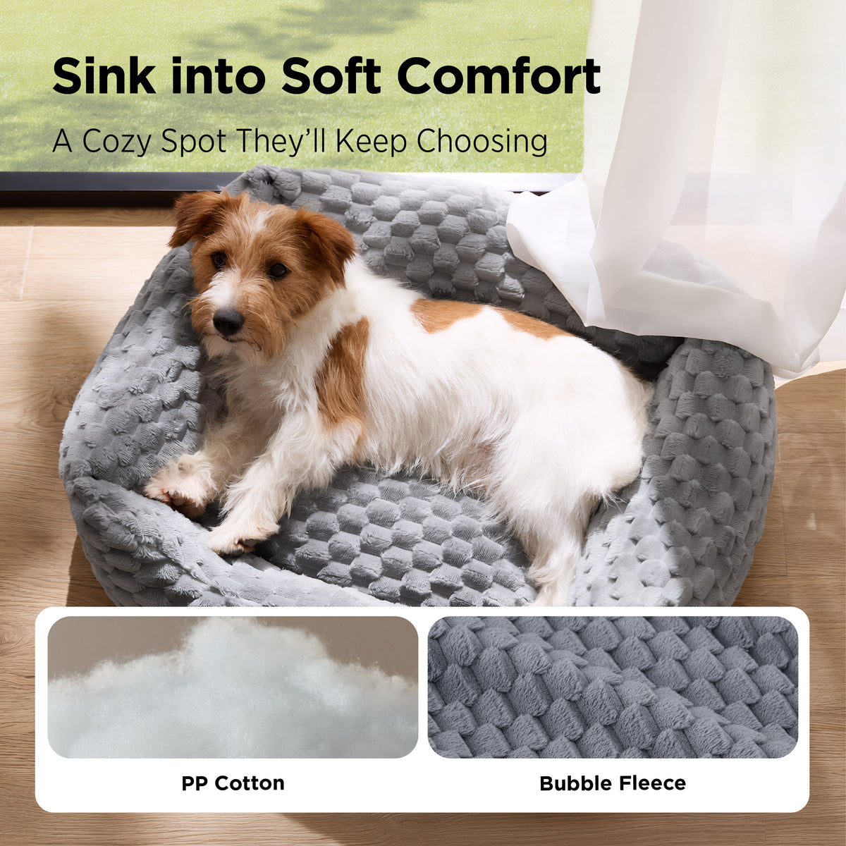 Bubble Fleece Dog Bed