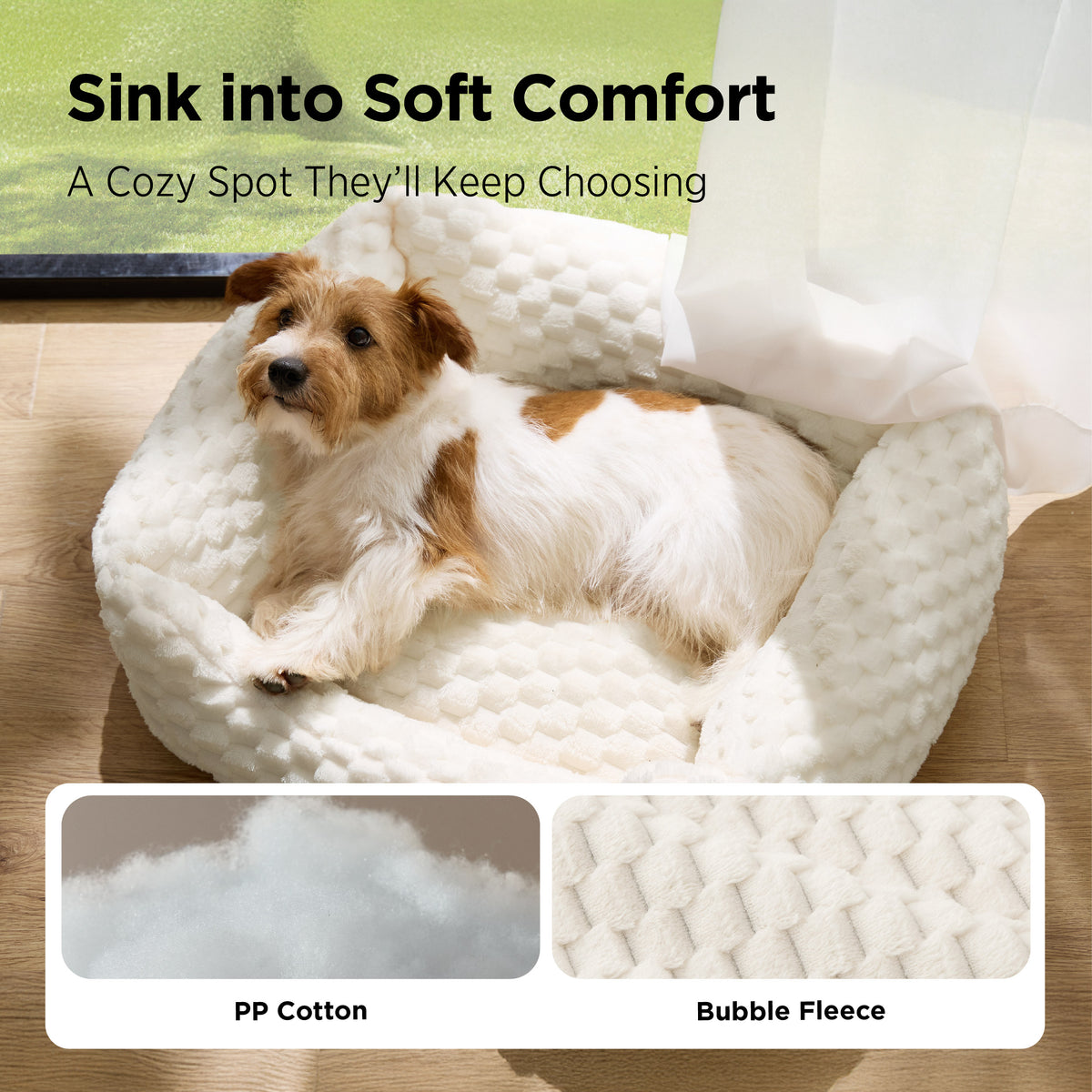Bubble Fleece Dog Bed