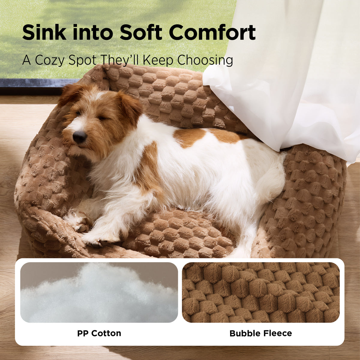 Bubble Fleece Dog Bed