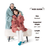 Fuzzy Sherpa Half-zipper Wearable Blanket Hoodie