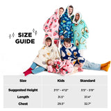 Sherpa Fleece Printed Short Wearable Blanket Hoodie