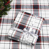 100% Cotton Tartan Plaid Printed Flannel Sheet Set