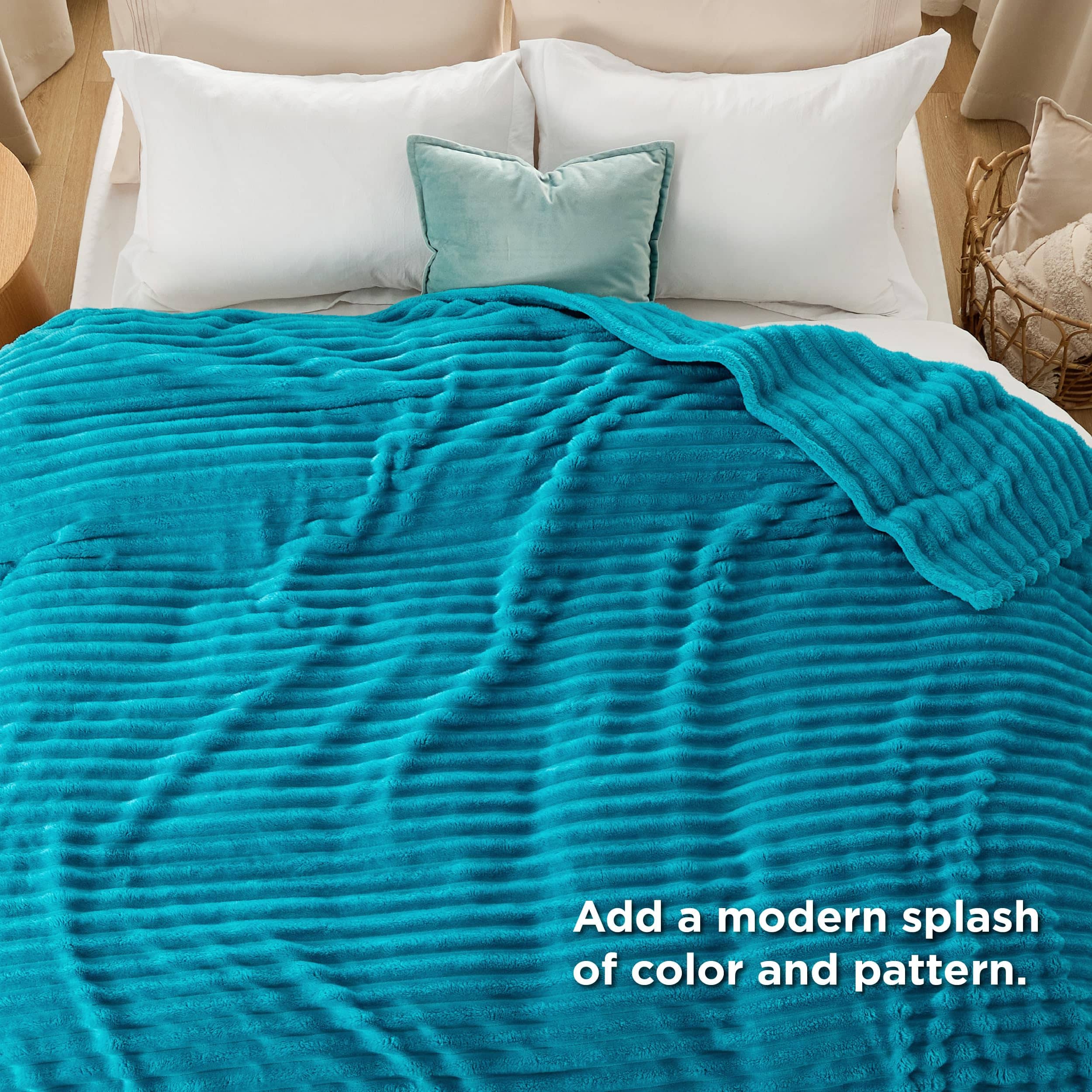 TIKTOK-VIRAL Bedsure Striped Flannel Fleece Blanket