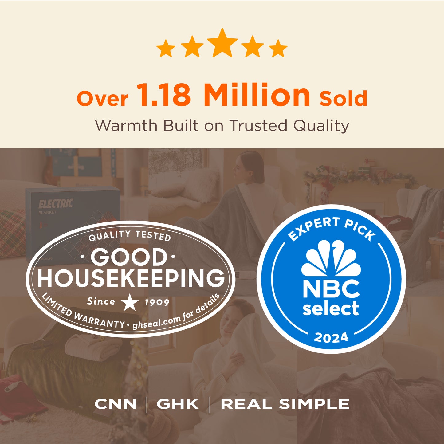 Solid Flannel Heated Blanket