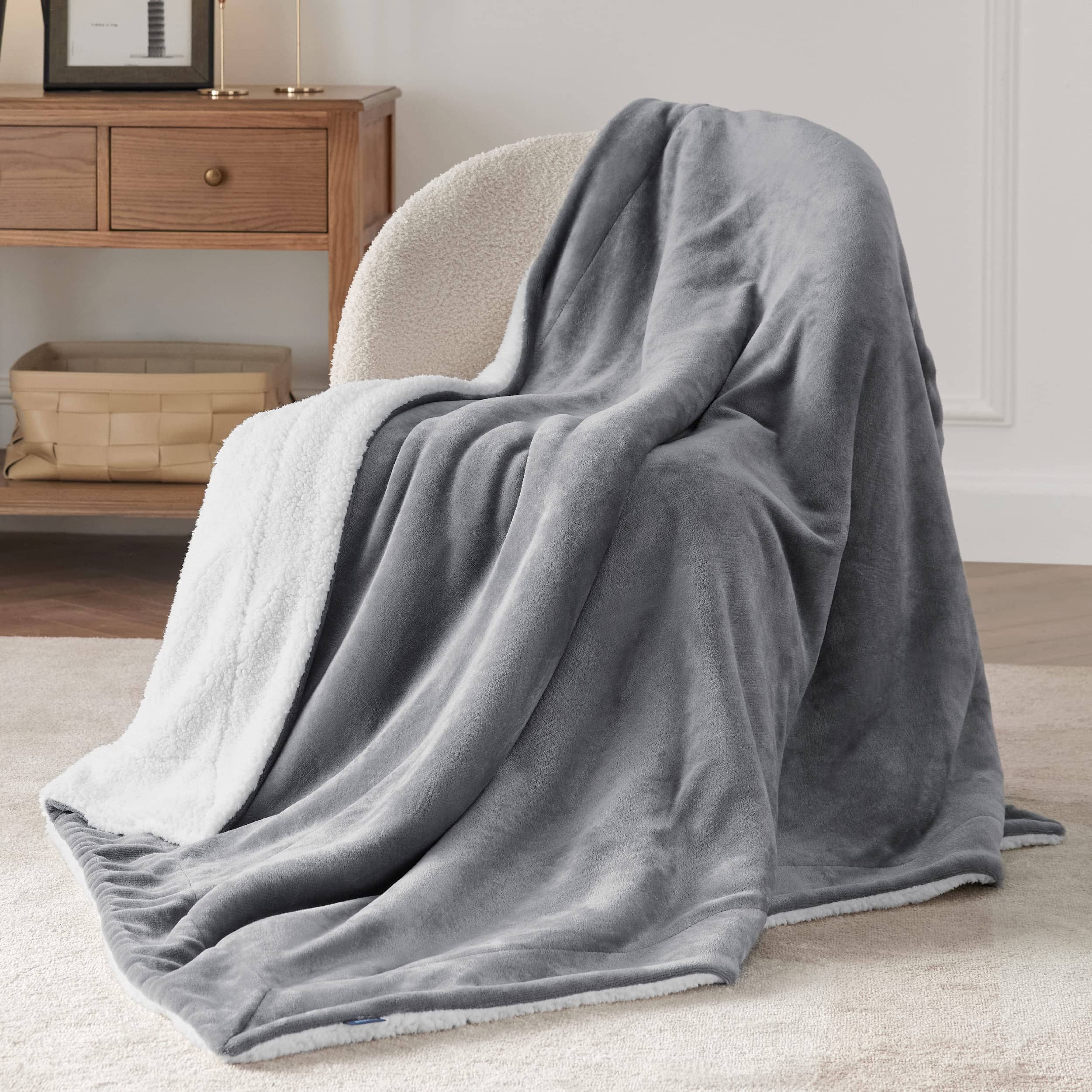 Sherpa and Fleece Reversable Blanket