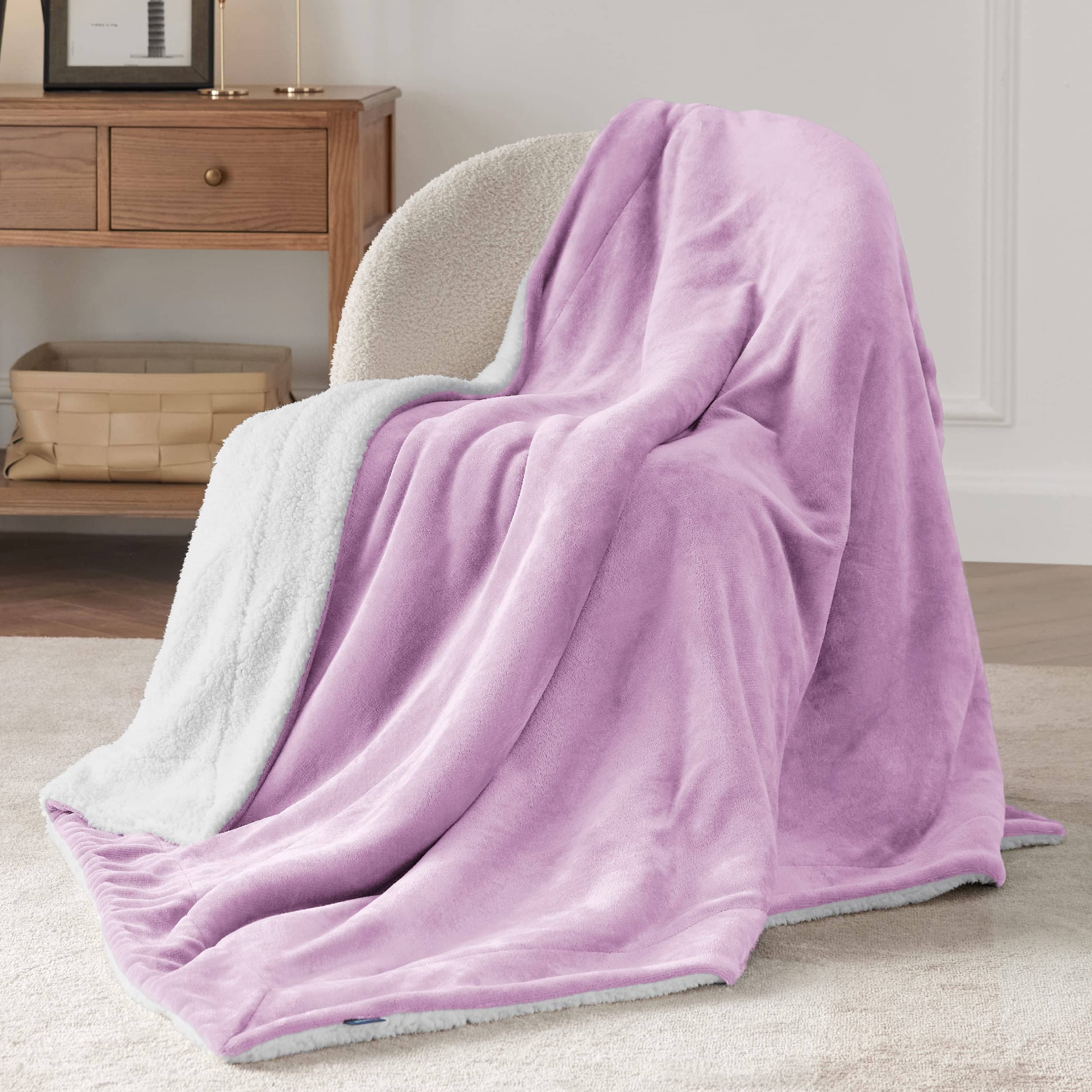 Sherpa and Fleece Reversable Blanket