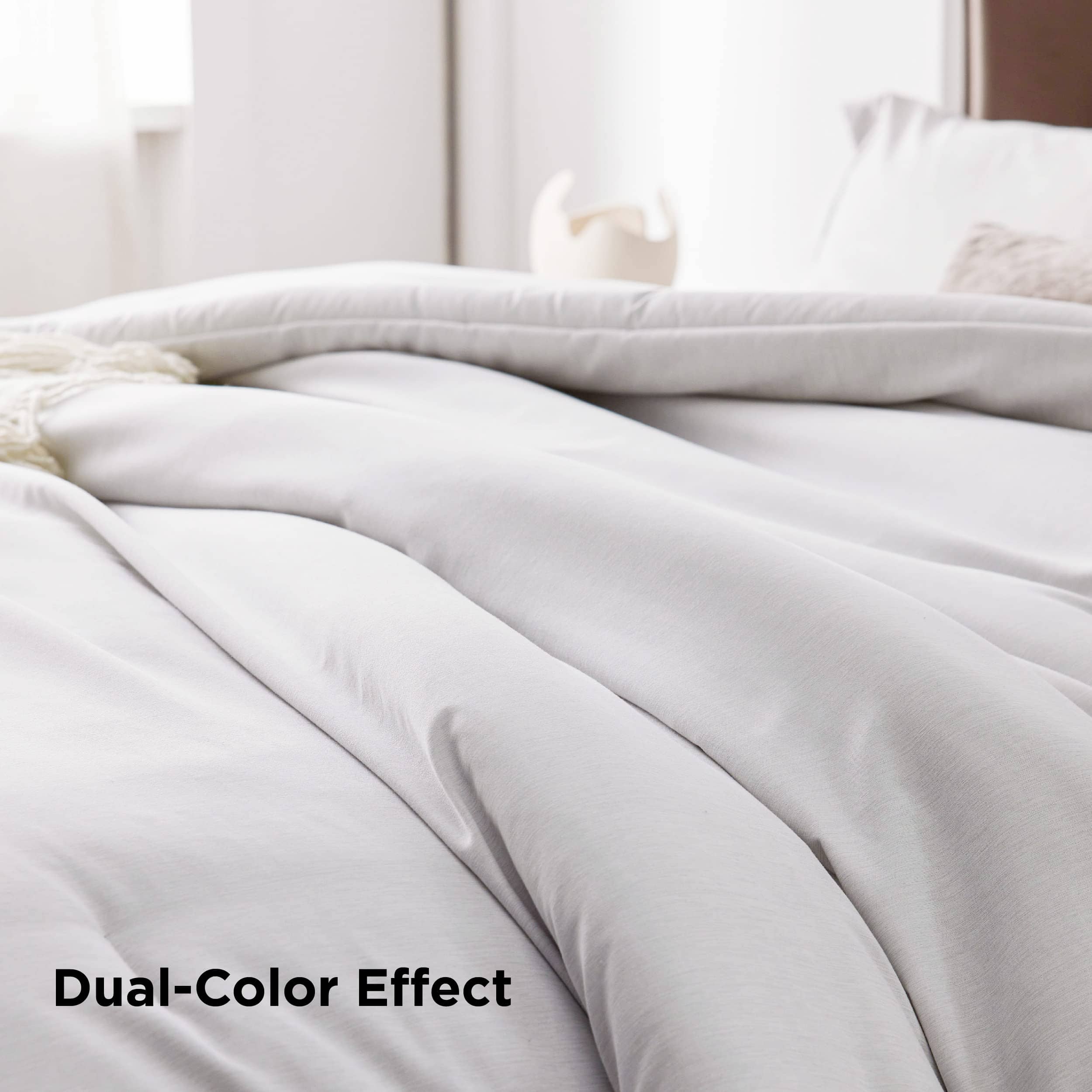 Cationic Dyeing Comforter Set with Pillow Shams