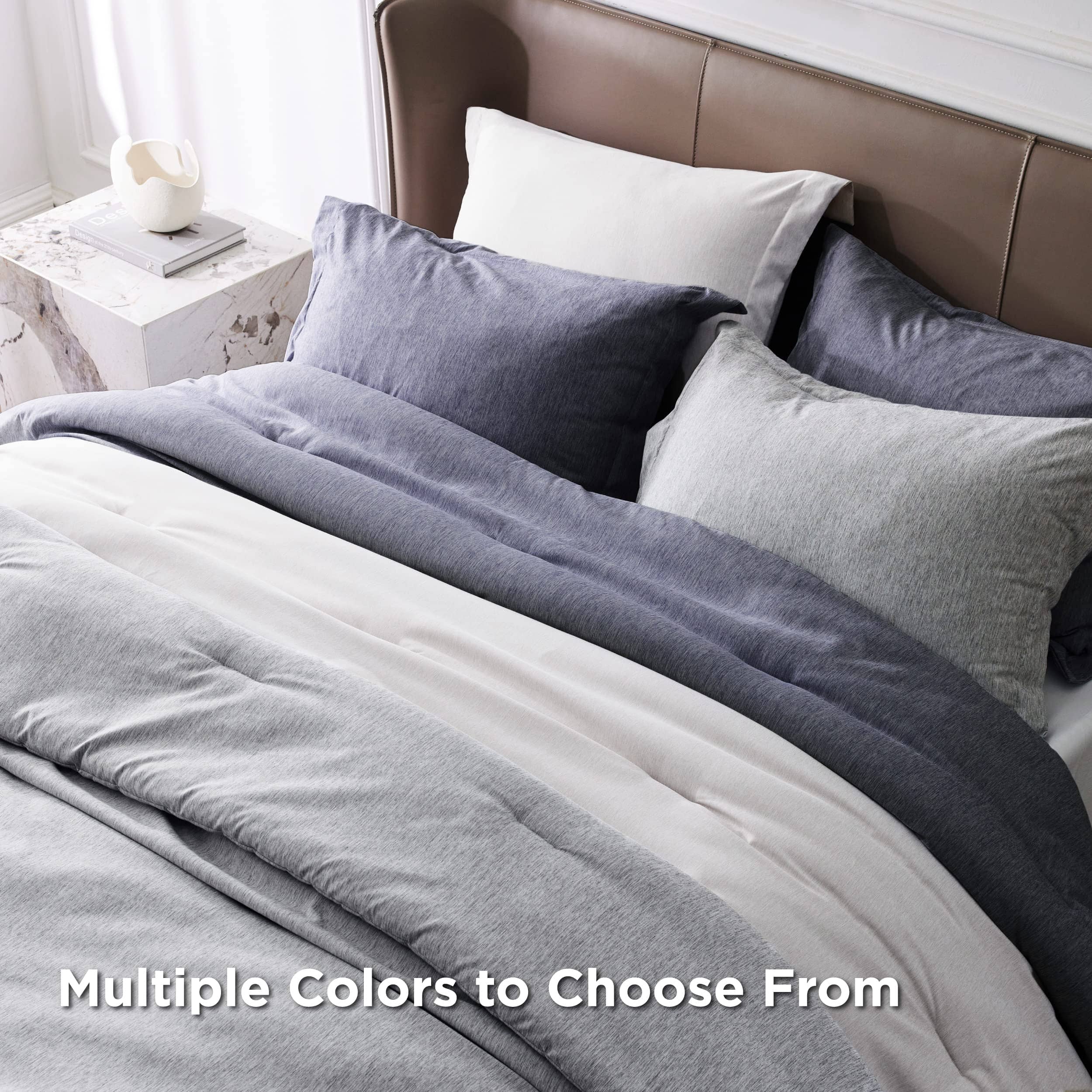 Cationic Dyeing Comforter Set with Pillow Shams