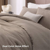 Cationic Dyeing Comforter Set with Pillow Shams