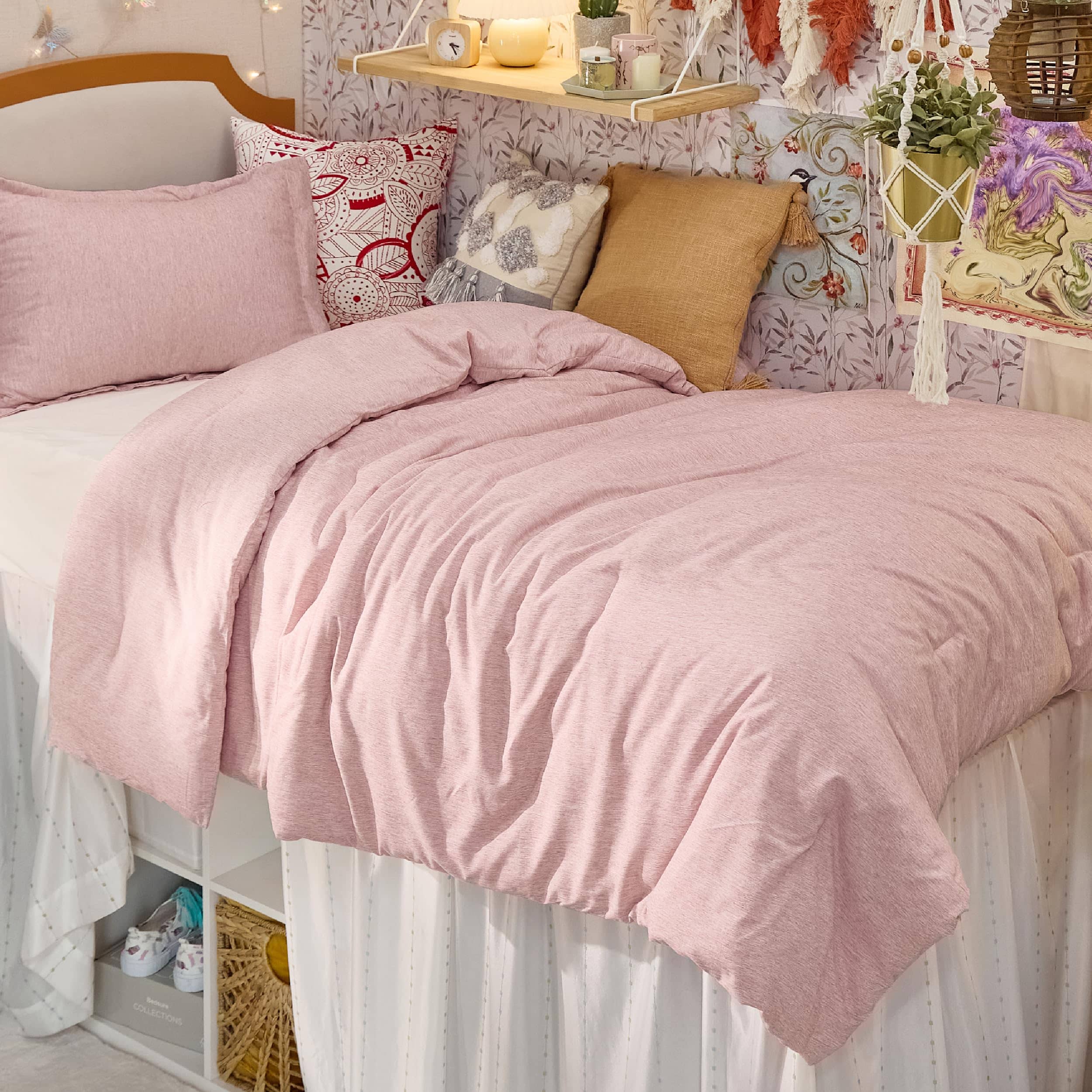 Cationic Dyeing Comforter Set with Pillow Shams