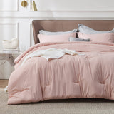 Cationic Dyeing Comforter Set with Pillow Shams