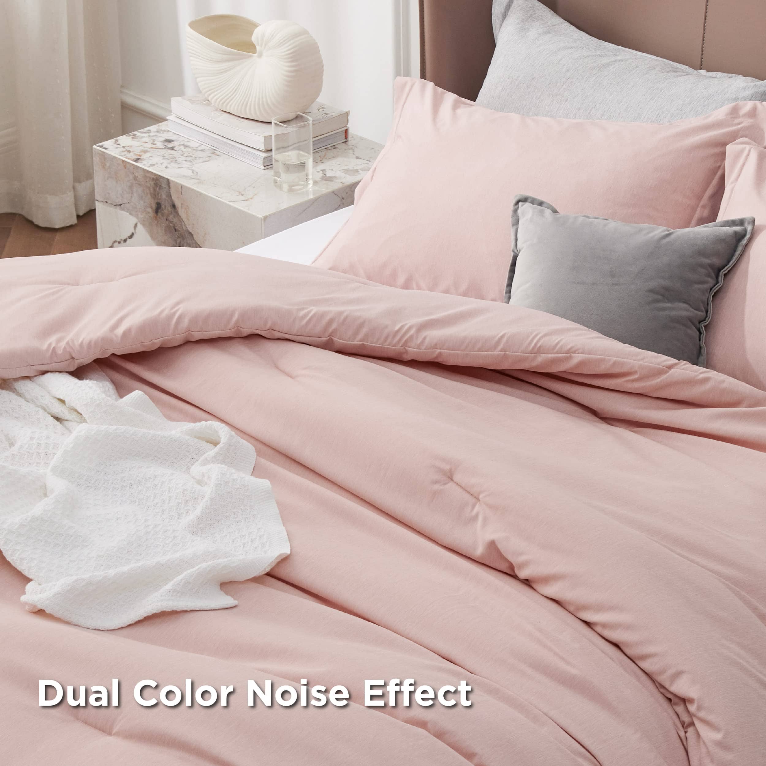 Cationic Dyeing Comforter Set with Pillow Shams