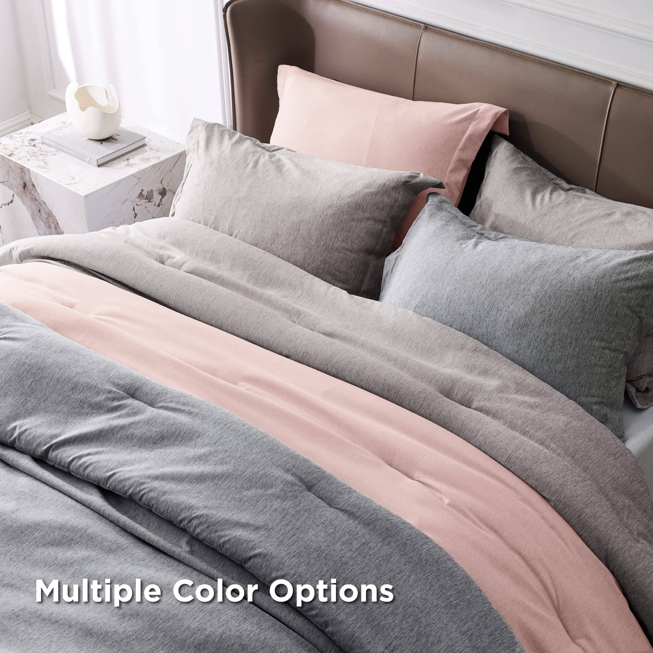 Cationic Dyeing Comforter Set with Pillow Shams