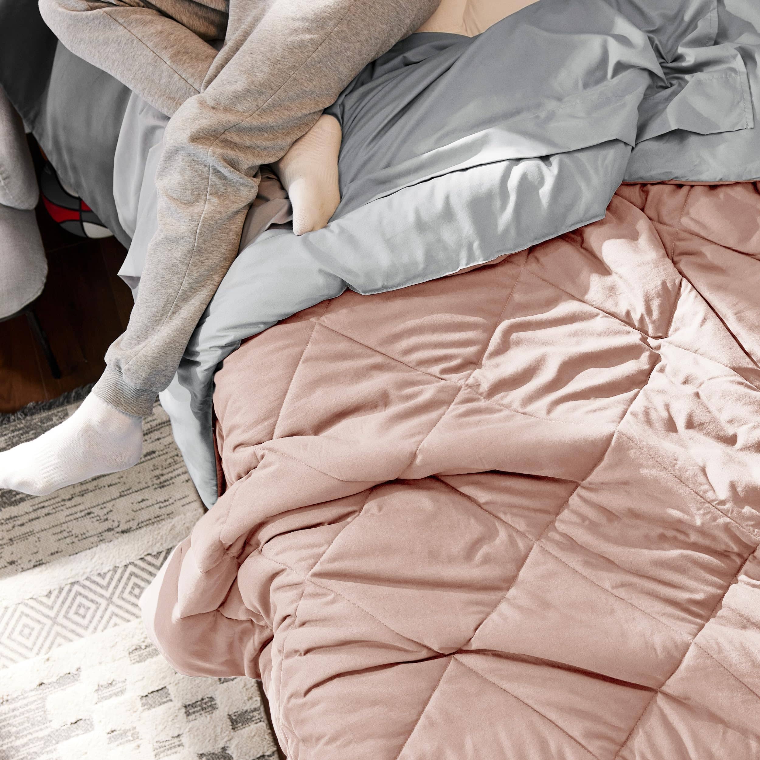 Blush pink teddy online bedding double