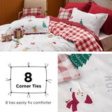 Bedsure Christmas Santa Duvet Cover Set