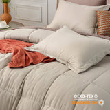 Basket Weave Pattern Down Alternative Comforter Set