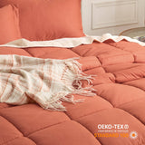 Basket Weave Pattern Down Alternative Comforter Set