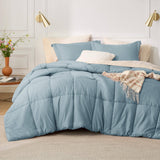 Basket Weave Pattern Down Alternative Comforter Set