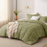 Basket Weave Pattern Down Alternative Comforter Set