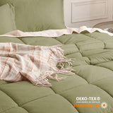 Basket Weave Pattern Down Alternative Comforter Set