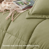 Basket Weave Pattern Down Alternative Comforter Set