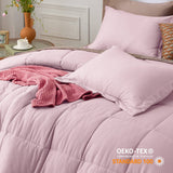 Basket Weave Pattern Down Alternative Comforter Set