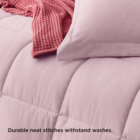 Basket Weave Pattern Down Alternative Comforter Set