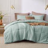 Basket Weave Pattern Down Alternative Comforter Set