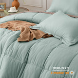 Basket Weave Pattern Down Alternative Comforter Set