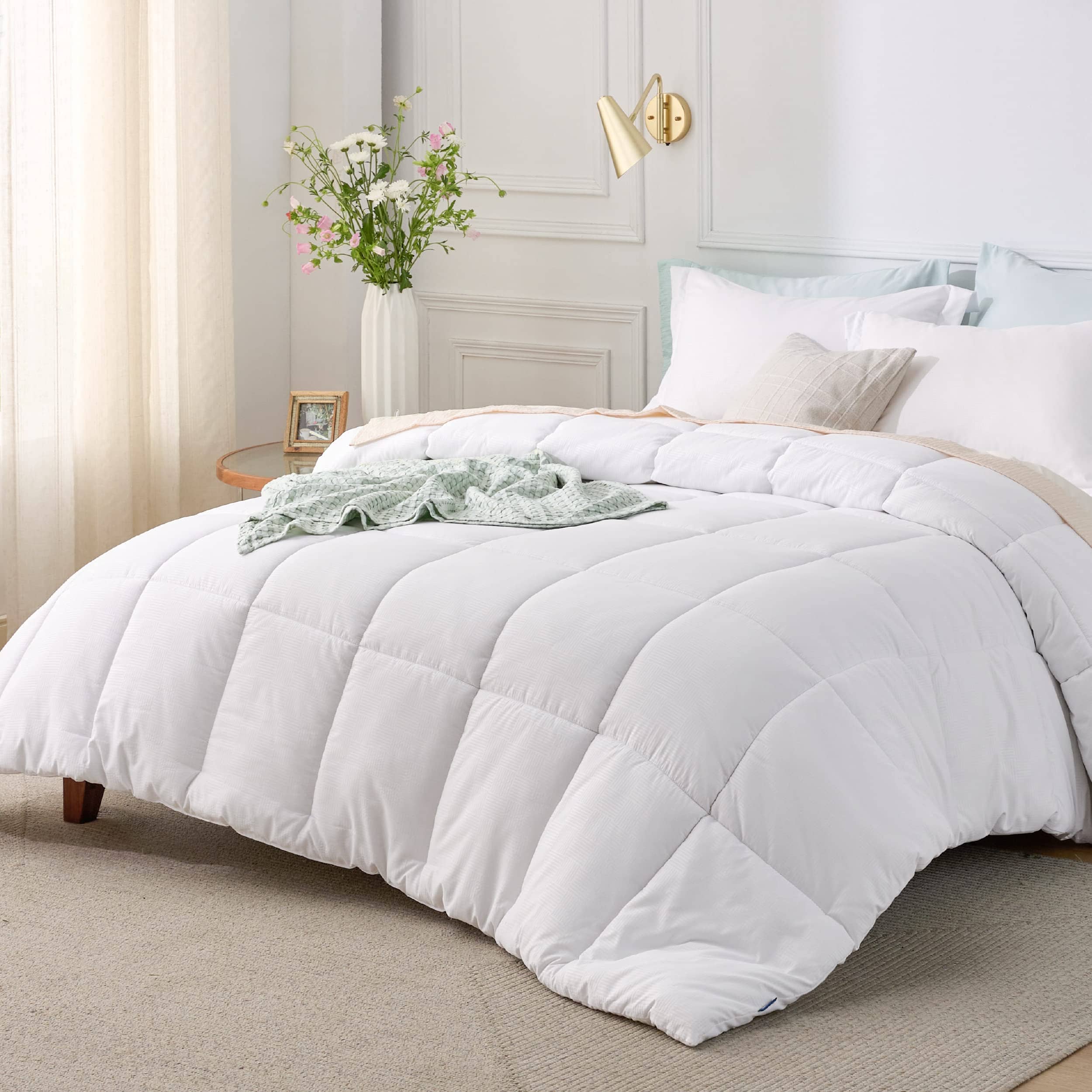 Basket Weave Pattern Down Alternative Comforter Set