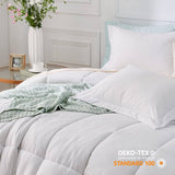 Basket Weave Pattern Down Alternative Comforter Set