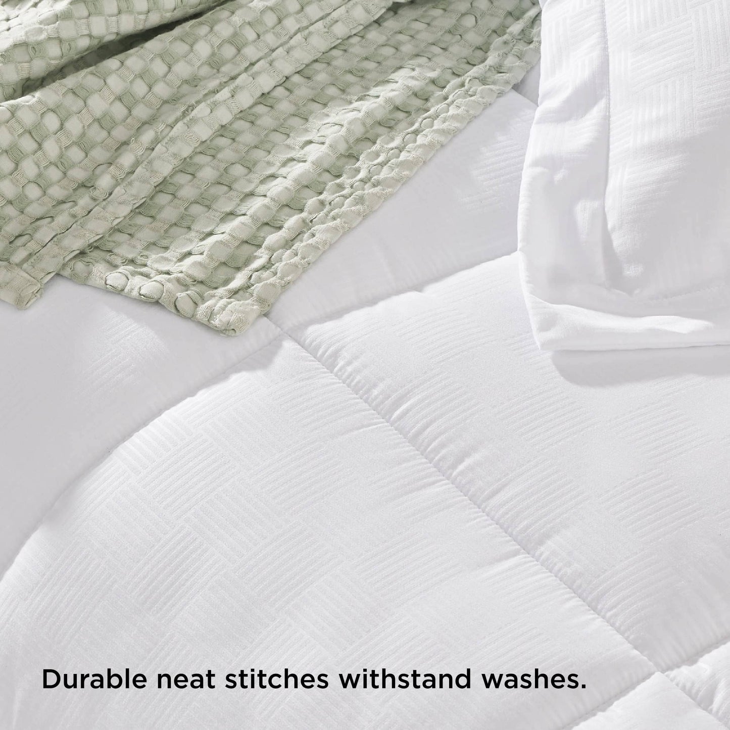 Basket Weave Pattern Down Alternative Comforter Set