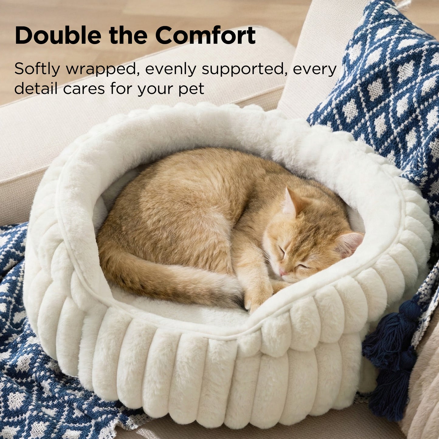 ComfyFleece™ Dual-layer Cat Bed
