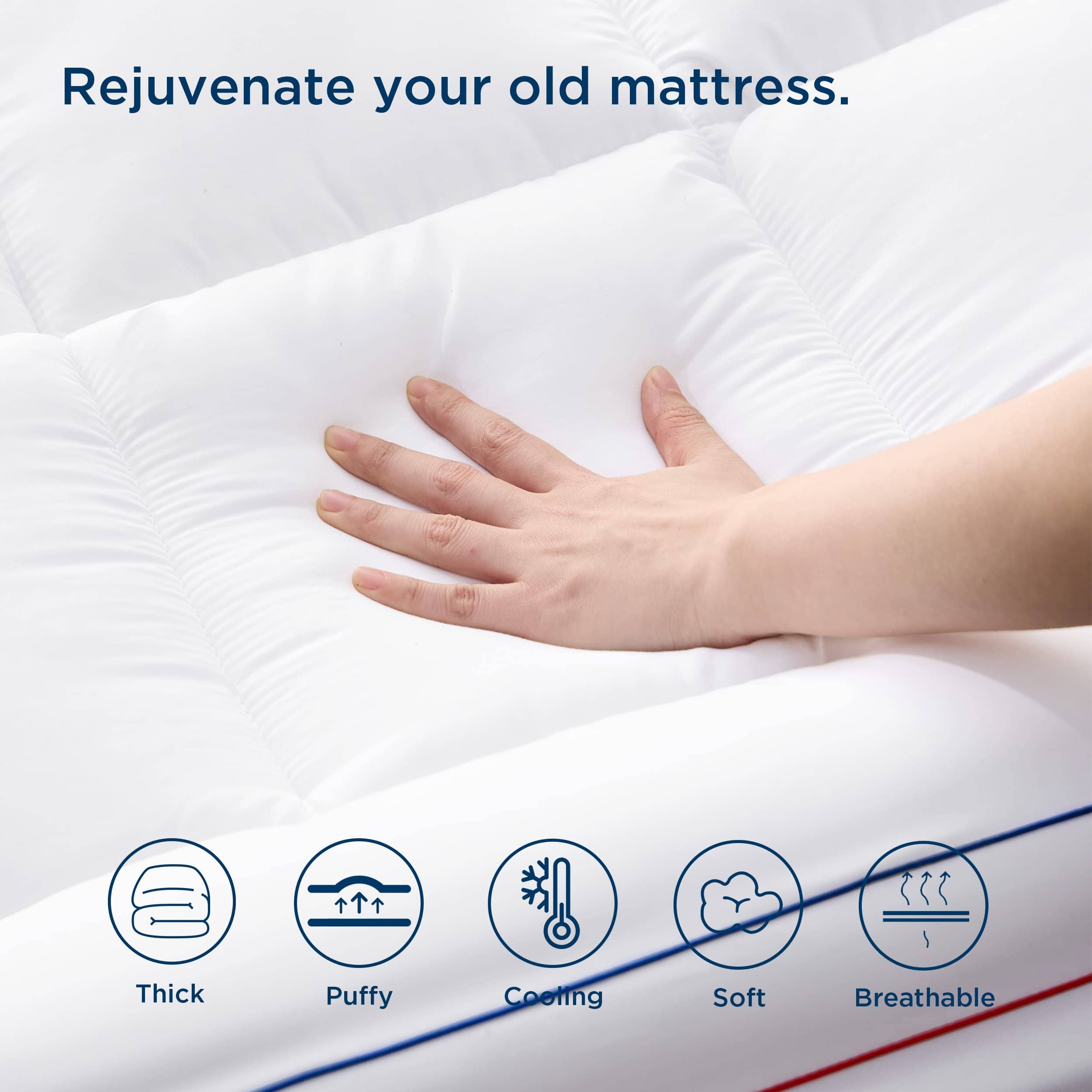 Thick Mattress Topper Pad Cover