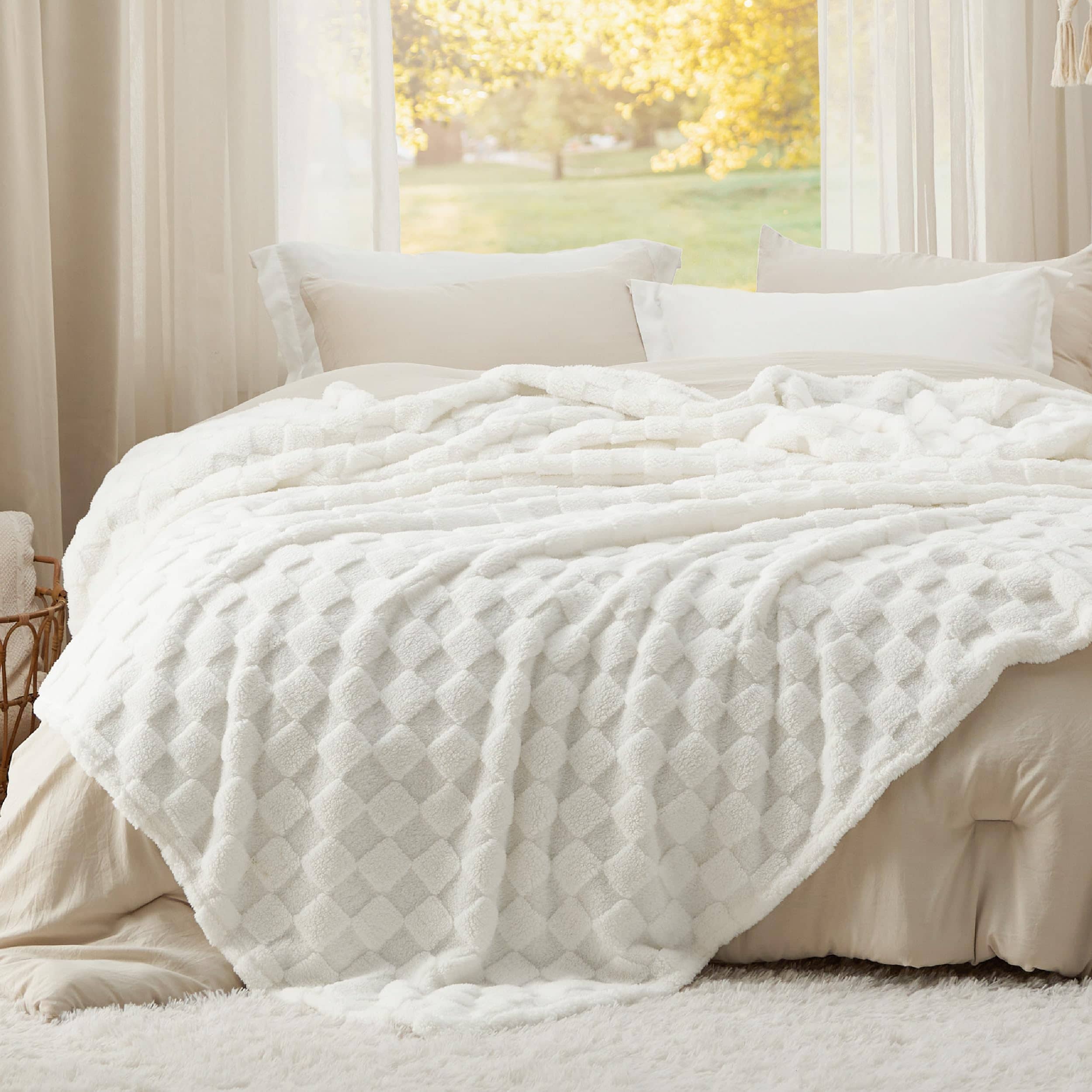 Jacquard Sherpa Shaggy  Blanket