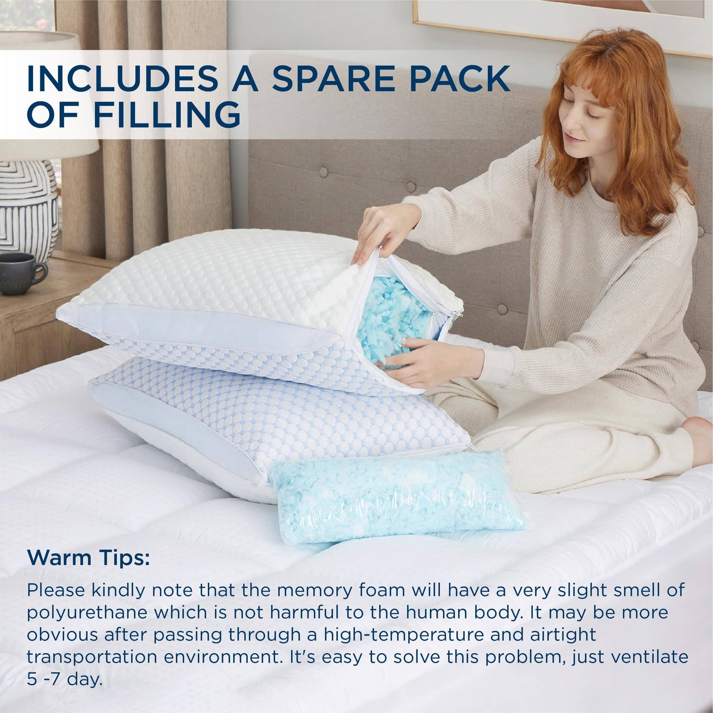 Chopped Foam Cooling Pillow