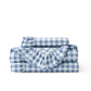 Ruffled Cotton-Like Gingham Duvet Cover Set
