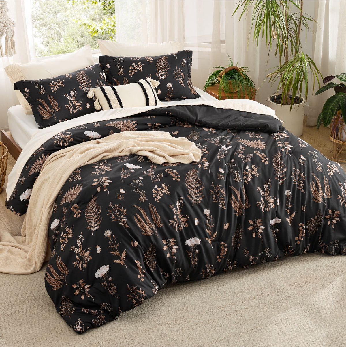 Retro Botanical Comforter Set