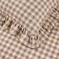 Ruffled Cotton-Like Gingham Duvet Cover Set