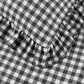 Ruffled Cotton-Like Gingham Duvet Cover Set