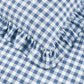 Ruffled Cotton-Like Gingham Duvet Cover Set