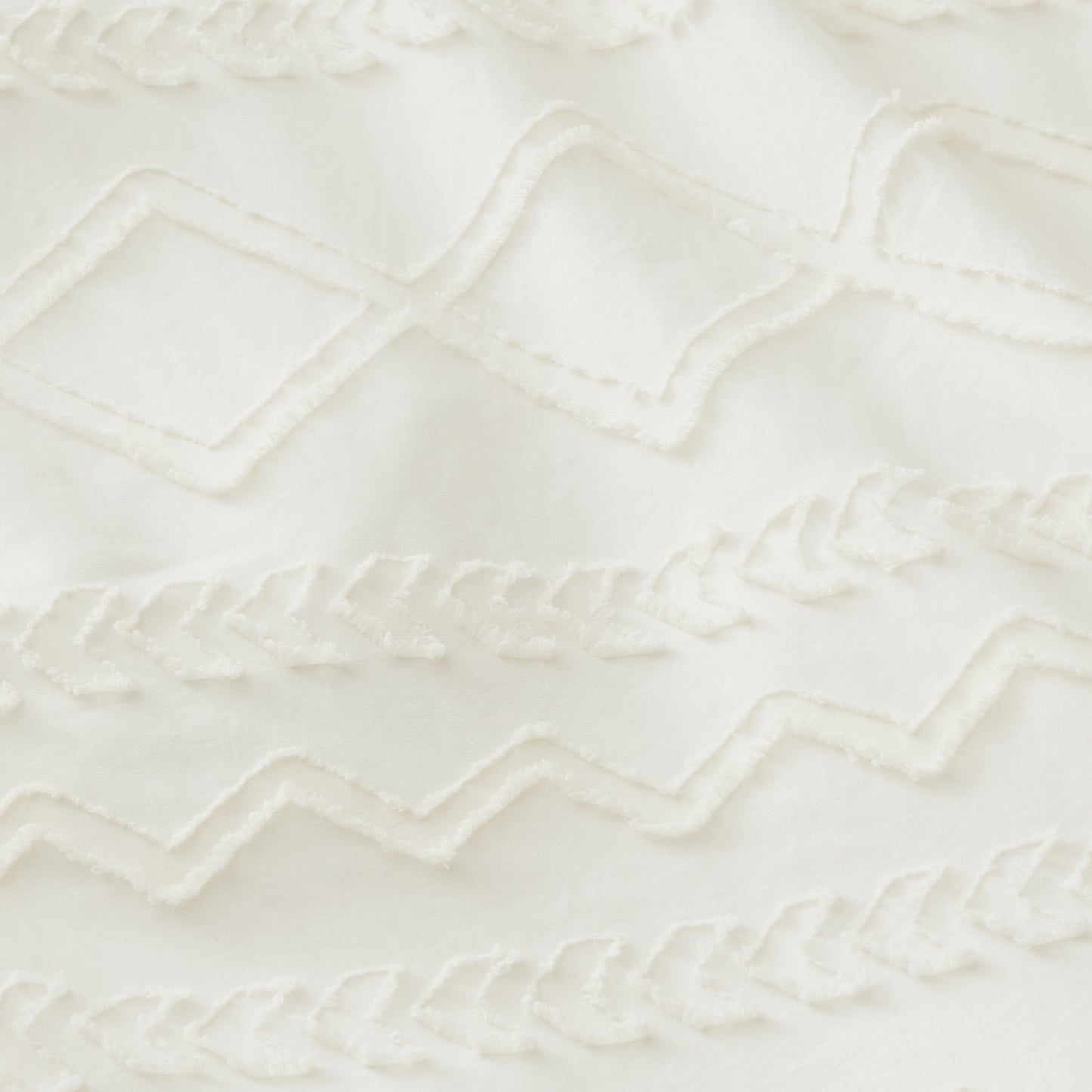 Boho Tufted Embroidery Duvet Cover Set