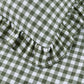 Ruffled Cotton-Like Gingham Duvet Cover Set