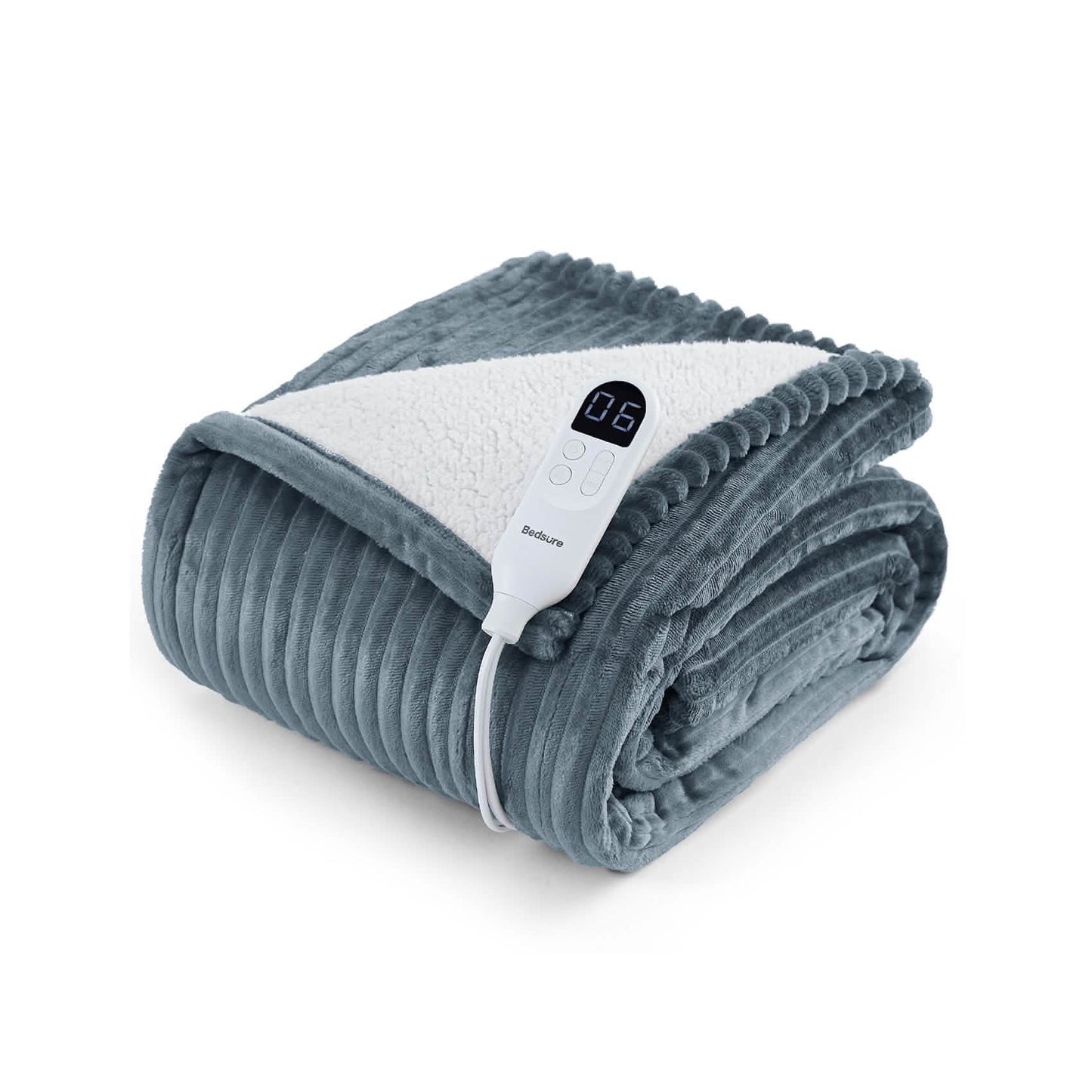 GentleSoft™ Ribbed Flannel Heated Blanket