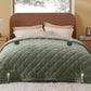 Quilted Sherpa Fleece Heated Blanket