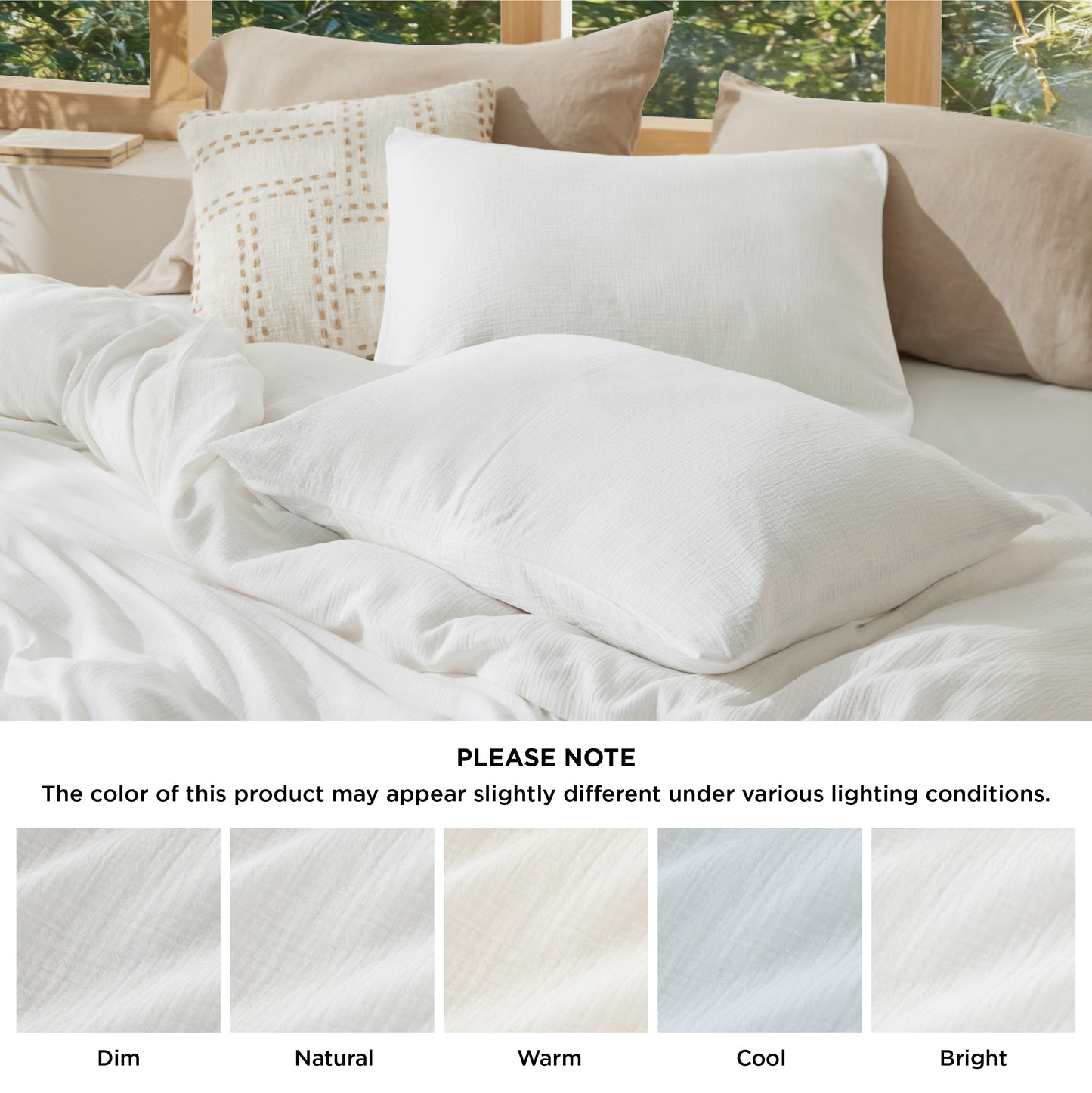 Rayon From Bamboo Cotton Muslin Duvet Cover Set