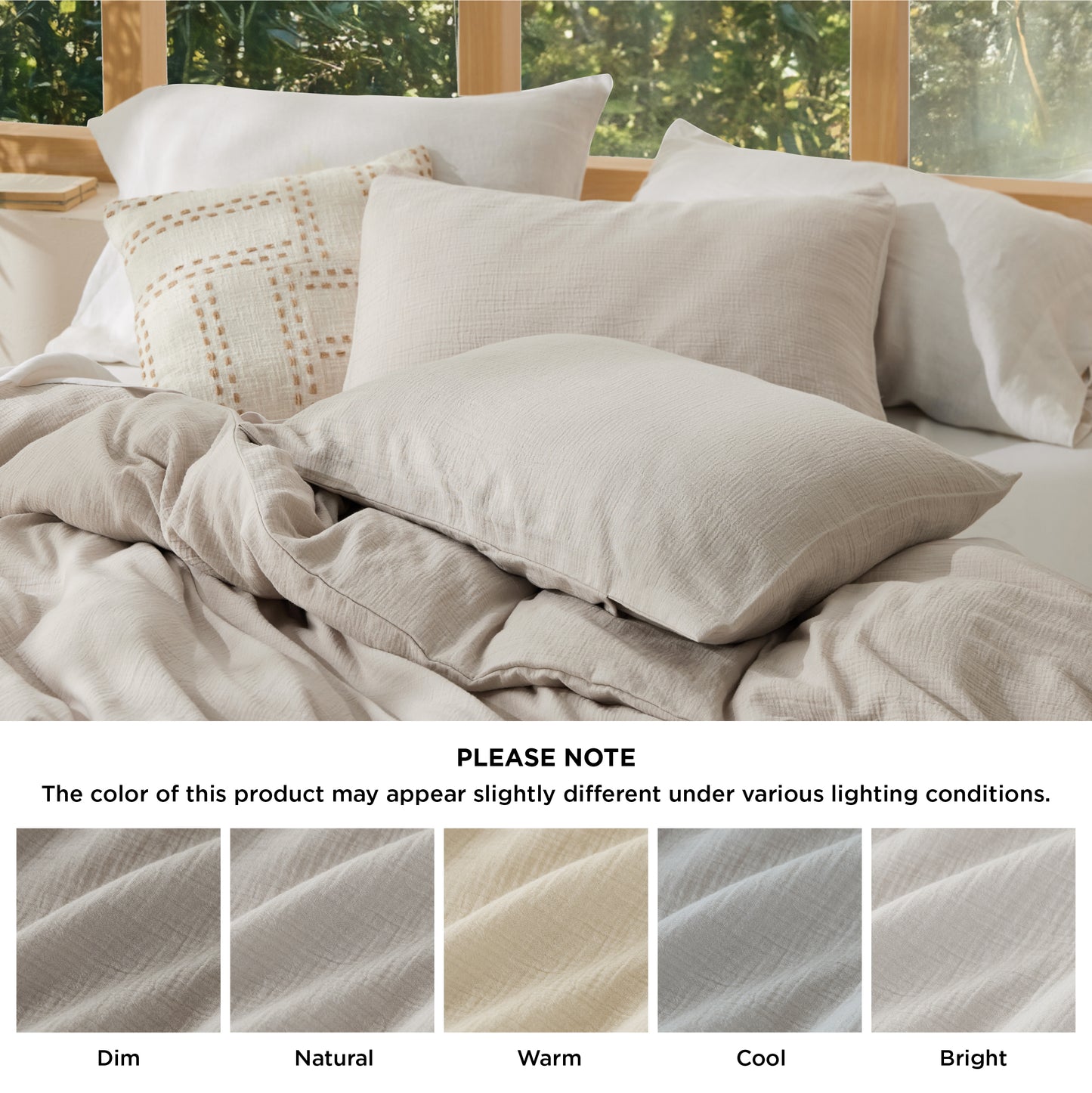 Rayon From Bamboo Cotton Muslin Duvet Cover Set
