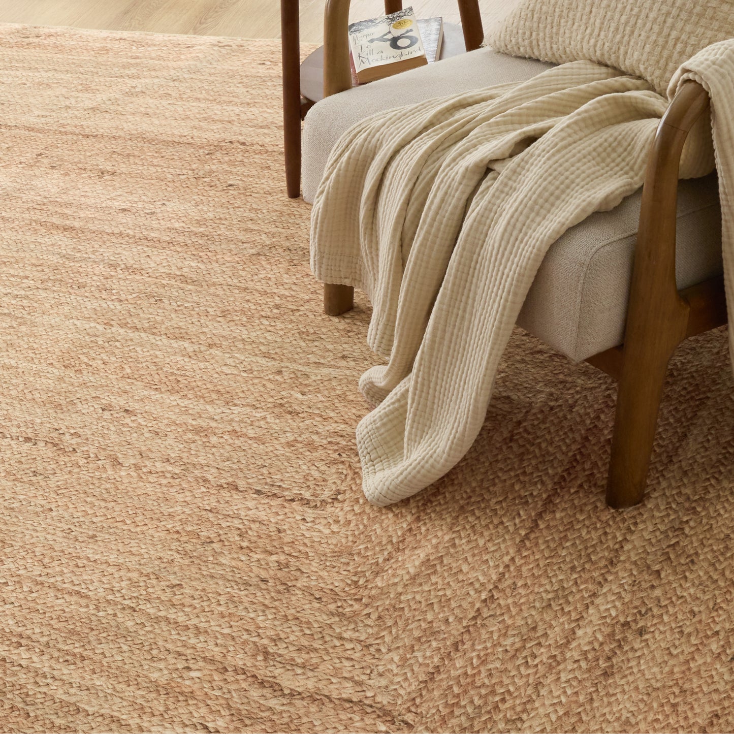 Faux Cashmere Jute-Look Area Rug